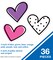 Carson Dellosa Kind Vibes 36-Piece Heart Cutouts, Purple, Pink, and Black and White Bulletin Board Decorations for Valentines Day, Name Tags, and Classroom Decor